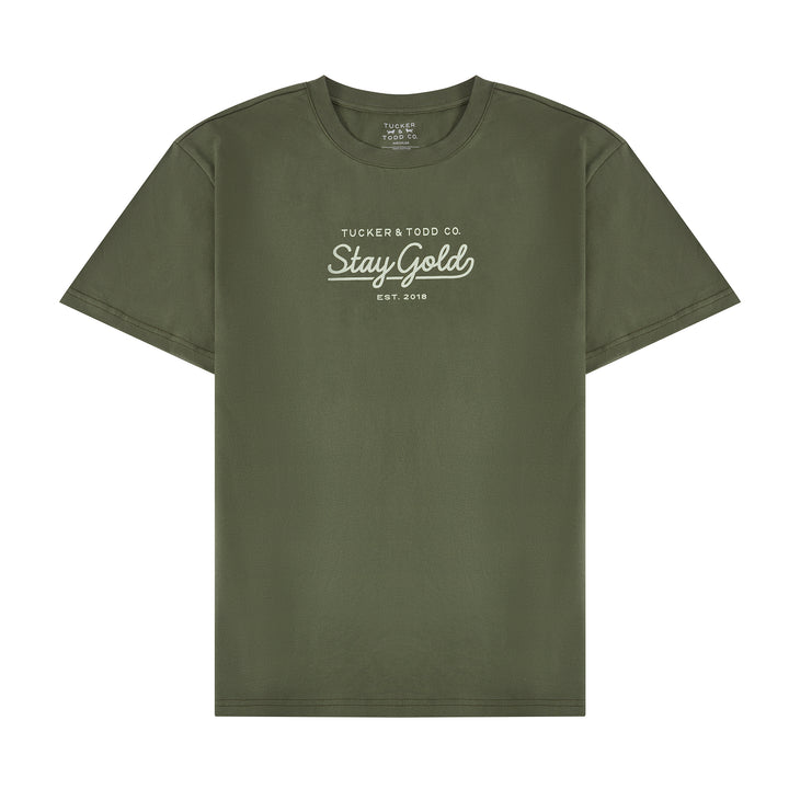 Stay Gold T-shirt - Green – Tucker & Todd Co.